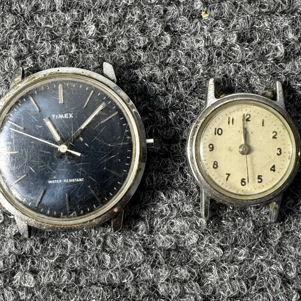 Vintage Timex Watch Lot of 4 Parts Repair Electric Mechanical Marlin Dynabeat